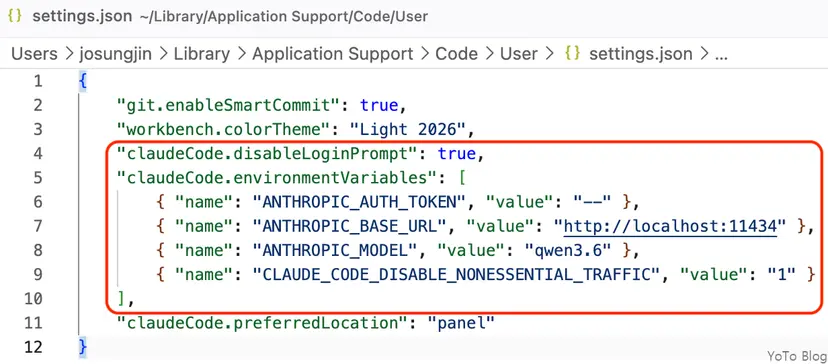 vscode settings.json